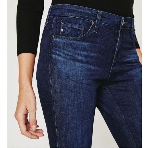 AG Adriano Goldschmied Size 27R Blue Wash Super Skinny Ankle Jeans - Picture 2 of 14